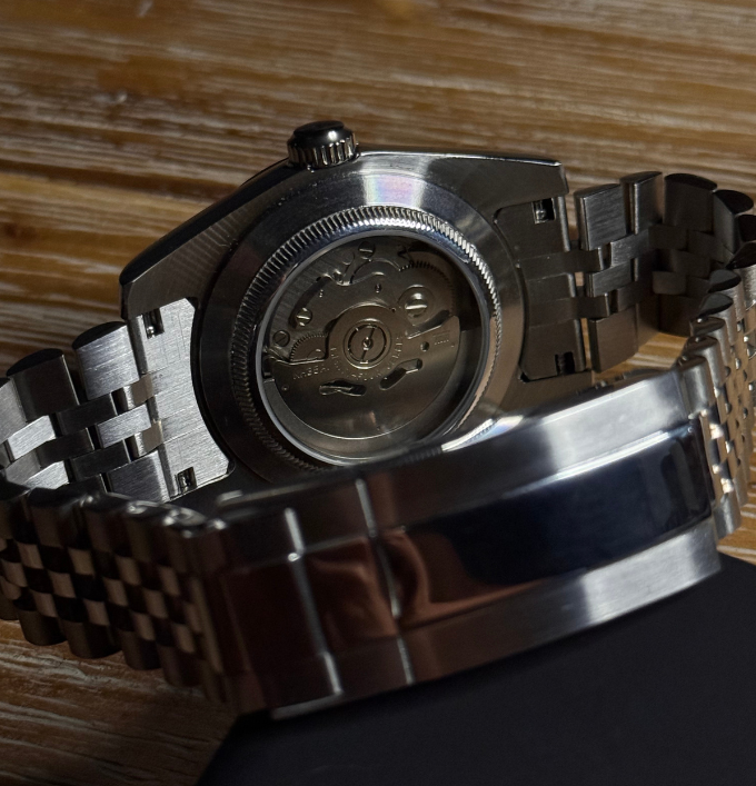 Seiko Mod Datejust Arabic Dial Noire Sans Date