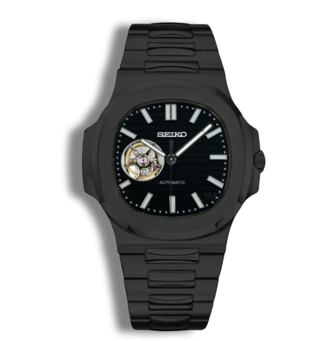 Seiko Mod Nautilus Noir